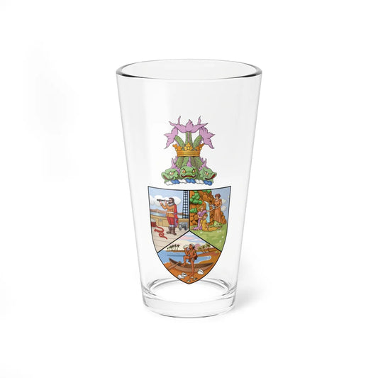 Coat of arms of Saint Christopher-Nevis-Anguilla 1958-1967 (Saint Kitts and Nevis) (Coat of Arms) Pint Glass 16oz 16oz - Go Mug Yourself