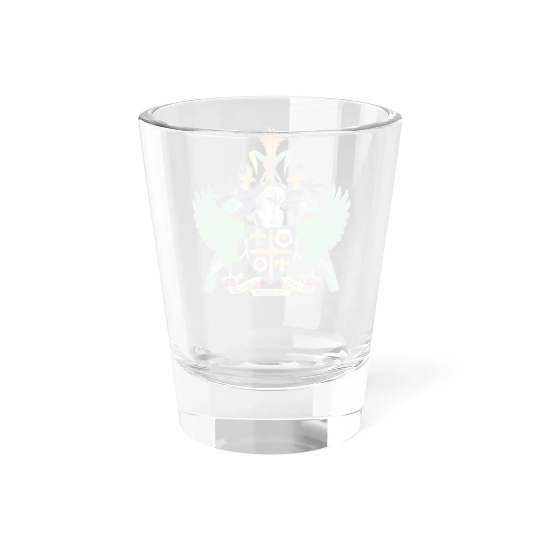 Coat of arms of Saint Lucia rendition (Saint Lucia) (Coat of Arms) Shot Glass 1.5oz - Go Mug Yourself