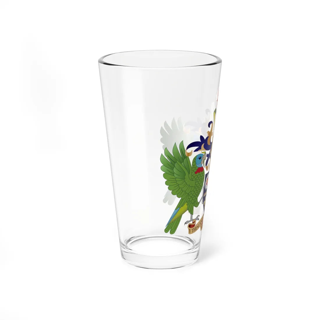 Coat of arms of Saint Lucia (Saint Lucia) (Coat of Arms) Pint Glass 16oz - Go Mug Yourself