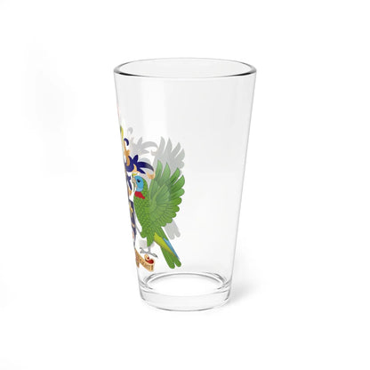 Coat of arms of Saint Lucia (Saint Lucia) (Coat of Arms) Pint Glass 16oz - Go Mug Yourself