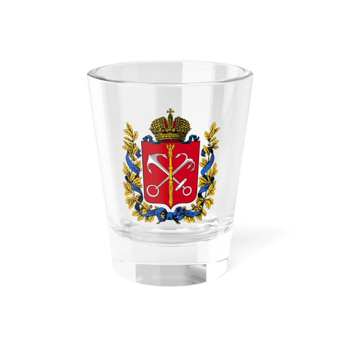 Coat of arms of Saint Petersburg Governorate 1878 (Russia) (Coat of Arms) Shot Glass 1.5oz 1.5oz - Go Mug Yourself