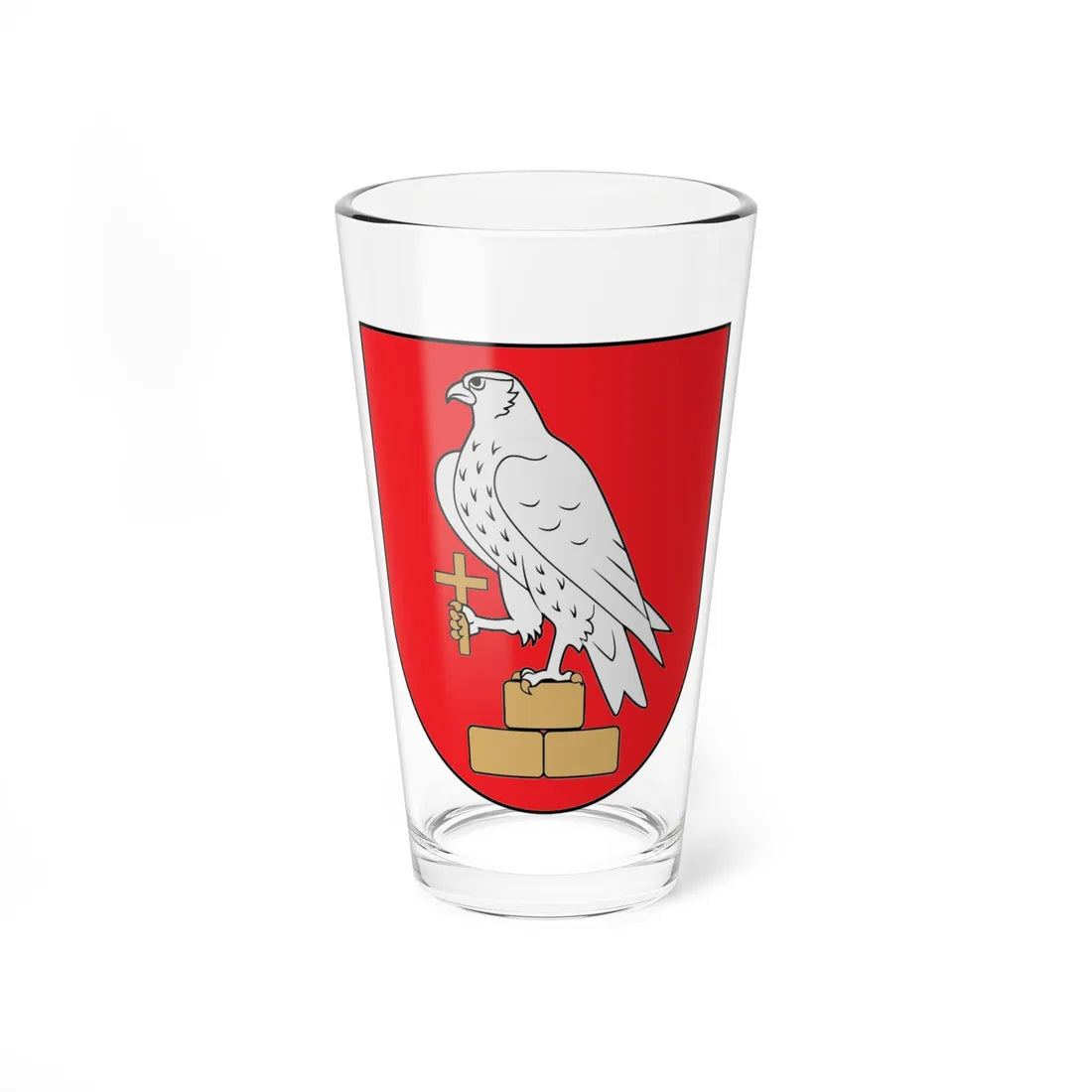 Coat of arms of Salakas Lithuania (Lithuania) (Coat of Arms) Pint Glass 16oz 16oz - Go Mug Yourself