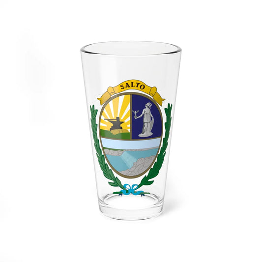 Coat of Arms of Salto Department Uruguay (Uruguay) (Coat of Arms) Pint Glass 16oz 16oz - Go Mug Yourself