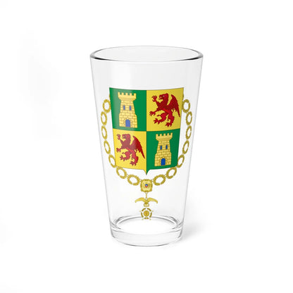 Coat of Arms of Salvador Allende (Chile) (Coat of Arms) Pint Glass 16oz 16oz - Go Mug Yourself