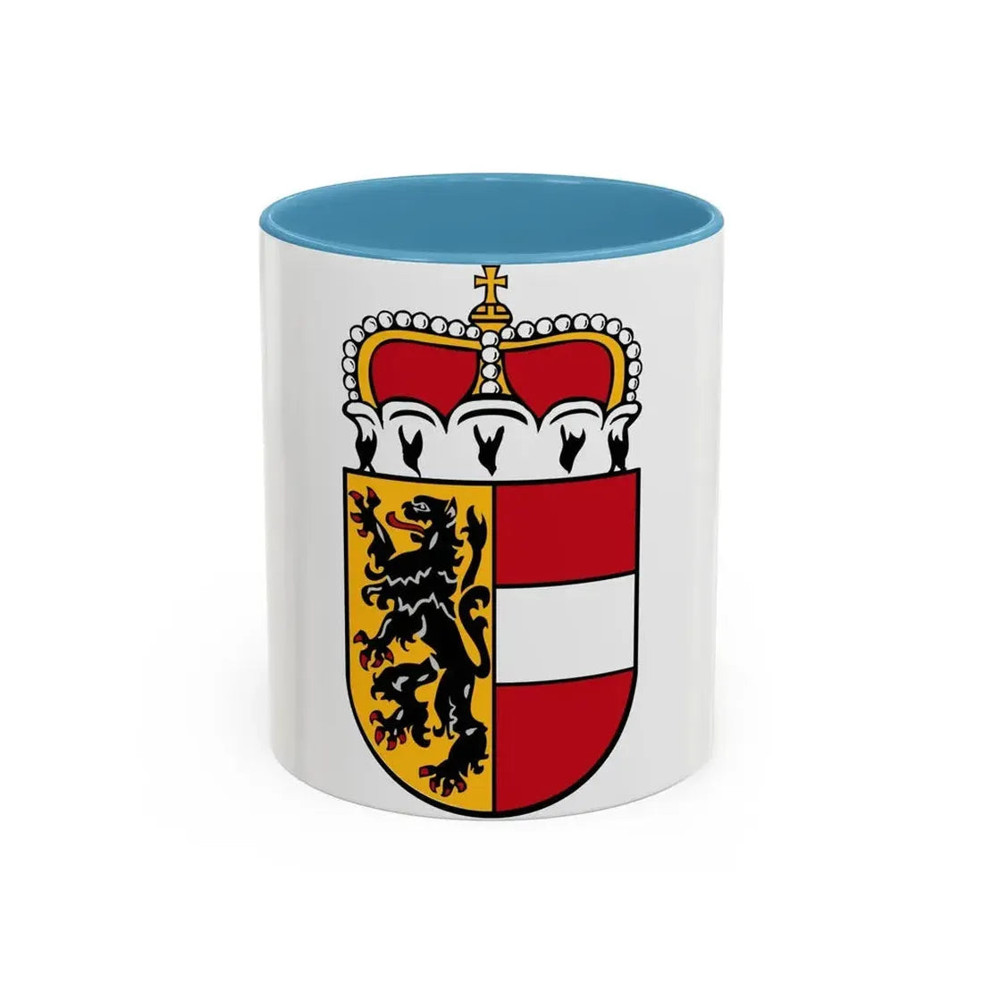 Coat of Arms of Salzburg Austria - Accent Coffee Mug 11oz Light Blue - Go Mug Yourself