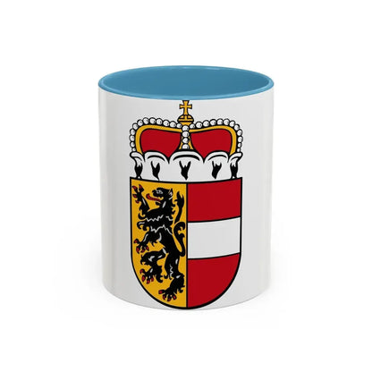 Coat of Arms of Salzburg Austria - Accent Coffee Mug 11oz Light Blue - Go Mug Yourself