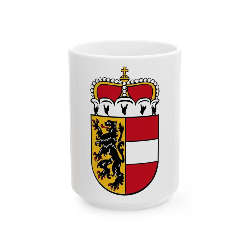 Coat of Arms of Salzburg Austria - White Coffee Mug-15oz-Go Mug Yourself