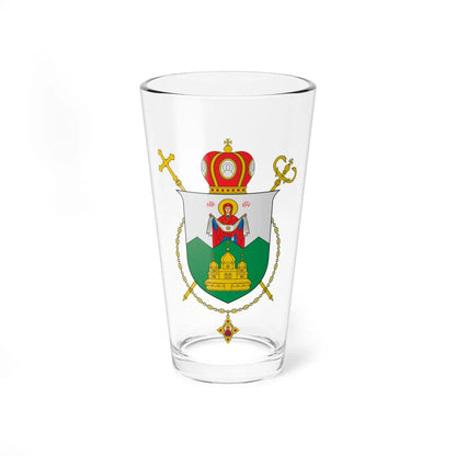 Coat of arms of SambirDrohobych UGCC (Ukraine) (Coat of Arms) Pint Glass 16oz 16oz - Go Mug Yourself