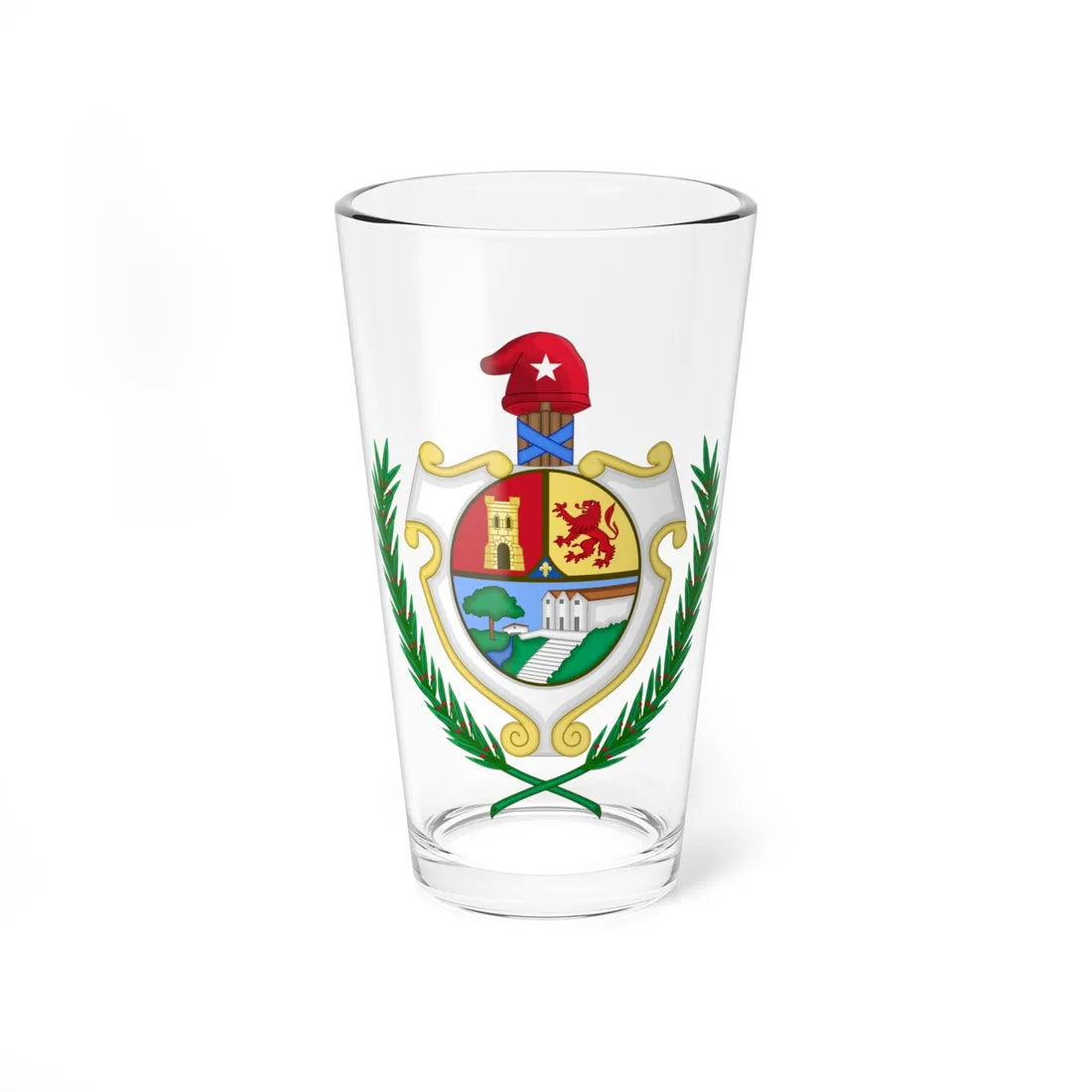 Coat of arms of San Antonio de los Baños Cuba (Cuba) (Coat of Arms) Pint Glass 16oz 16oz - Go Mug Yourself