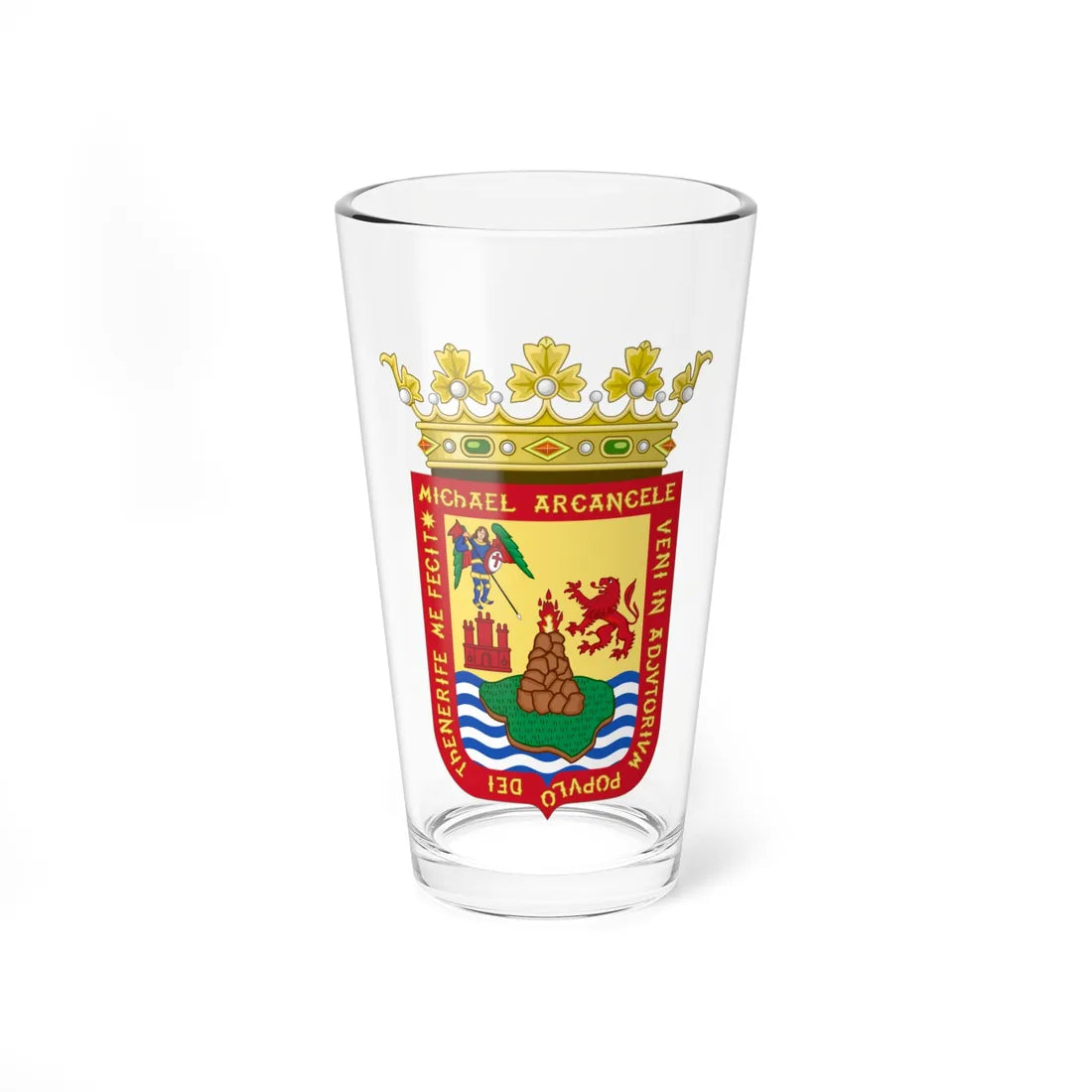 Coat of Arms of San Cristóbal de La Laguna (Spain) (Coat of Arms) Pint Glass 16oz 16oz - Go Mug Yourself