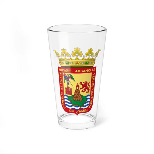 Coat of Arms of San Cristóbal de La Laguna (Spain) (Coat of Arms) Pint Glass 16oz 16oz - Go Mug Yourself
