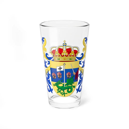Coat of Arms of San Millán de la Cogolla (Spain) (Coat of Arms) Pint Glass 16oz 16oz - Go Mug Yourself