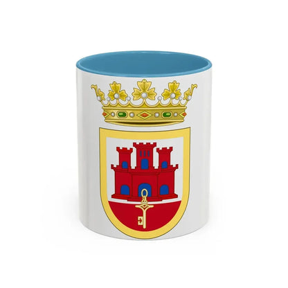 Coat of Arms of San Roque - Accent Coffee Mug 11oz Light Blue - Go Mug Yourself