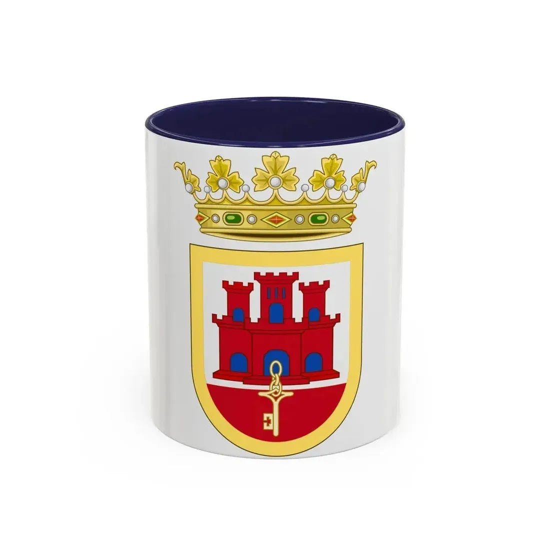 Coat of Arms of San Roque - Accent Coffee Mug 11oz Navy - Go Mug Yourself
