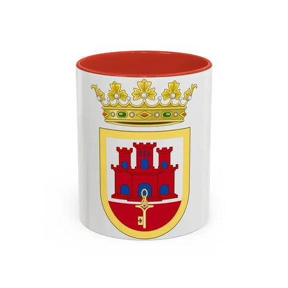 Coat of Arms of San Roque - Accent Coffee Mug 11oz Red - Go Mug Yourself