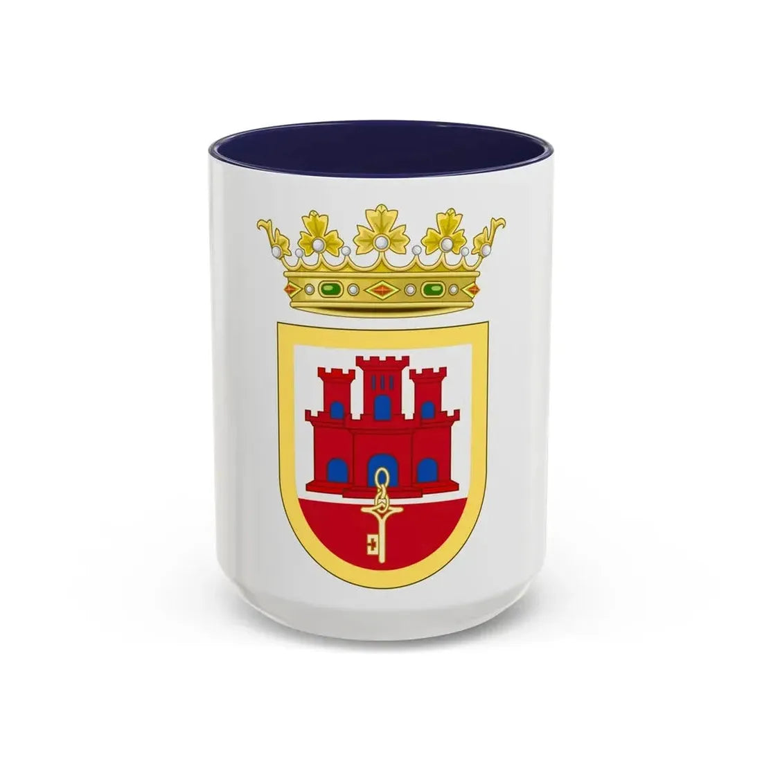 Coat of Arms of San Roque - Accent Coffee Mug 15oz Navy - Go Mug Yourself