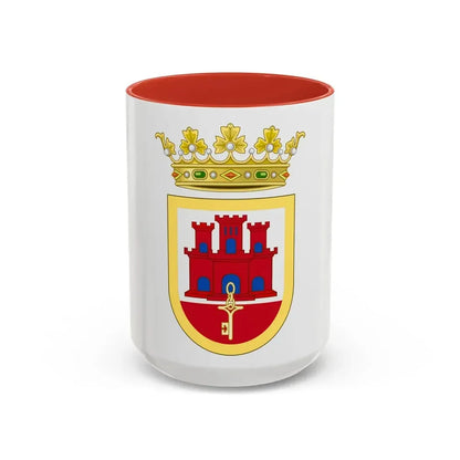 Coat of Arms of San Roque - Accent Coffee Mug 15oz Red - Go Mug Yourself