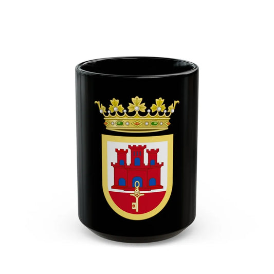 Coat of Arms of San Roque - Black Coffee Mug-15oz-Go Mug Yourself