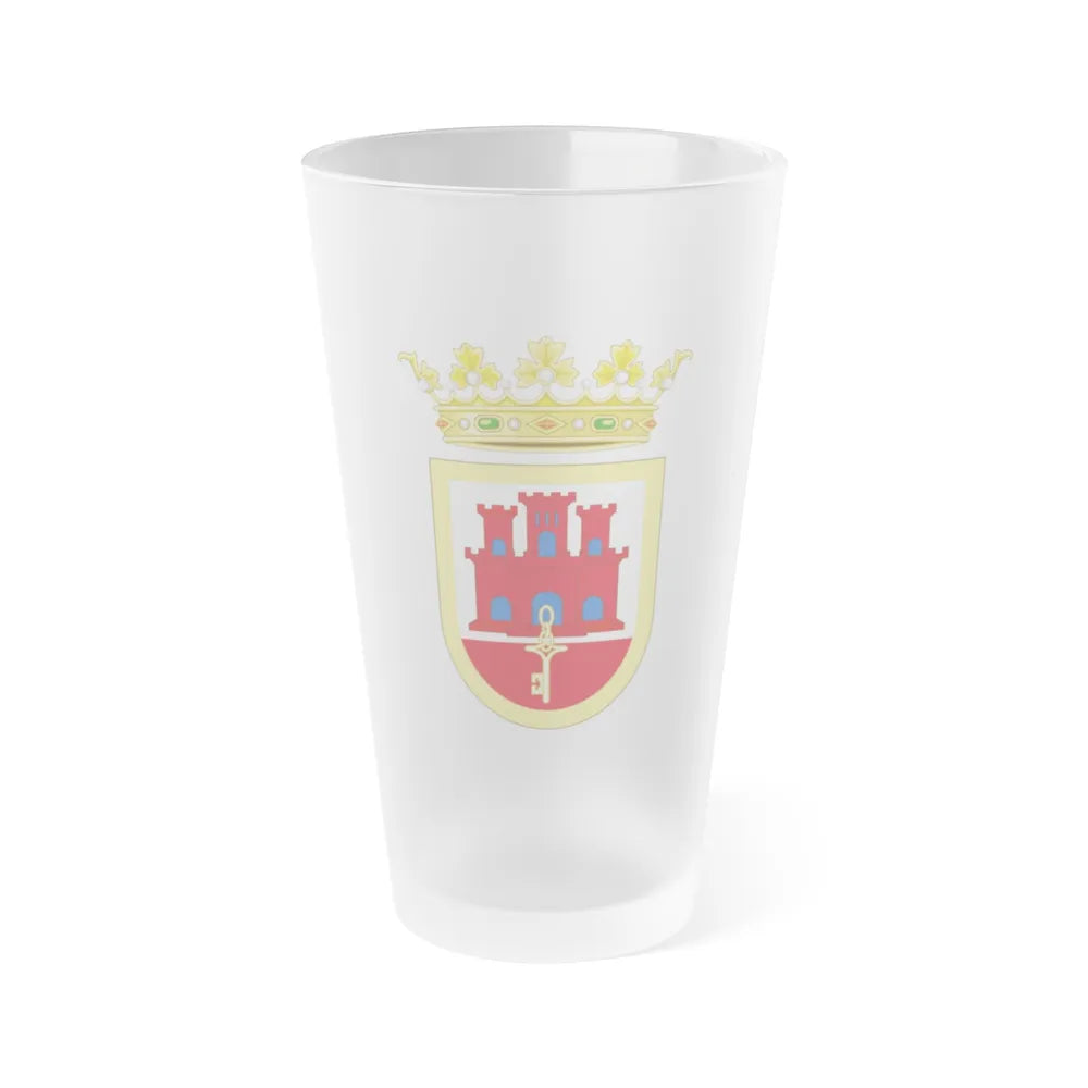 Coat of Arms of San Roque - Frosted Pint Glass 16oz-16oz-Frosted-Go Mug Yourself