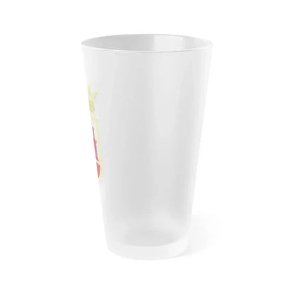 Coat of Arms of San Roque - Frosted Pint Glass 16oz - Go Mug Yourself