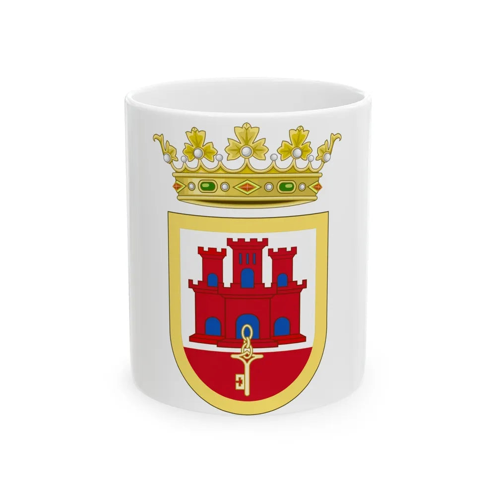 Coat of Arms of San Roque - White Coffee Mug-11oz-Go Mug Yourself