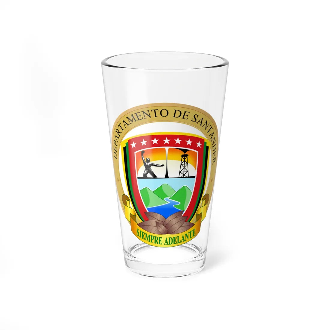 Coat of arms of Santander Department (Colombia) (Coat of Arms) Pint Glass 16oz - Go Mug Yourself