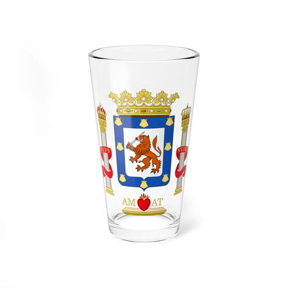 Coat of Arms of Santiago Charles IIIs Proclamation in Chile (Chile) (Coat of Arms) Pint Glass 16oz 16oz - Go Mug Yourself