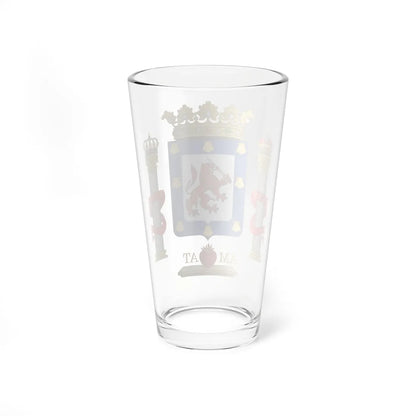Coat of Arms of Santiago Charles IIIs Proclamation in Chile (Chile) (Coat of Arms) Pint Glass 16oz - Go Mug Yourself
