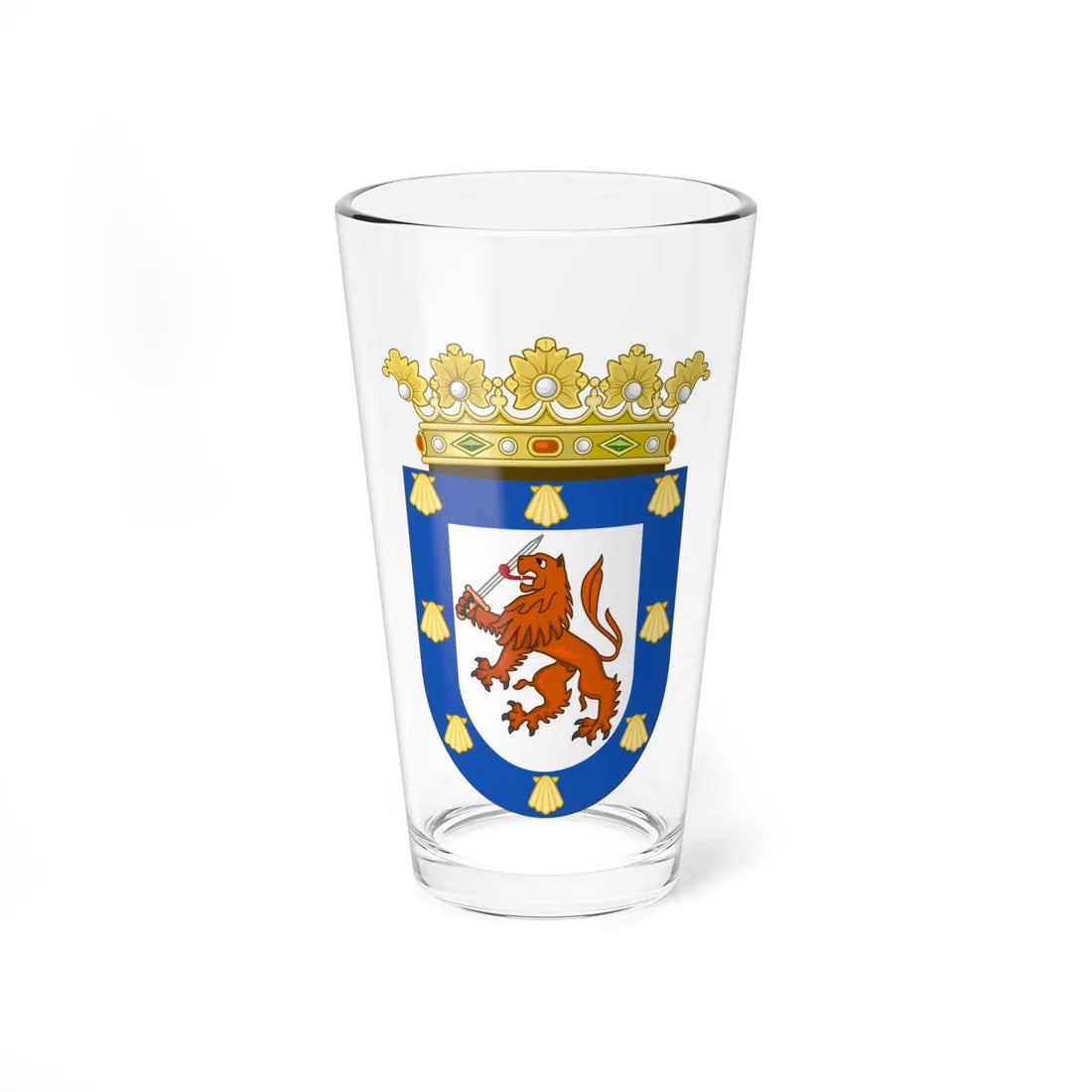 Coat of arms of Santiago Chile (Chile) (Coat of Arms) Pint Glass 16oz 16oz - Go Mug Yourself