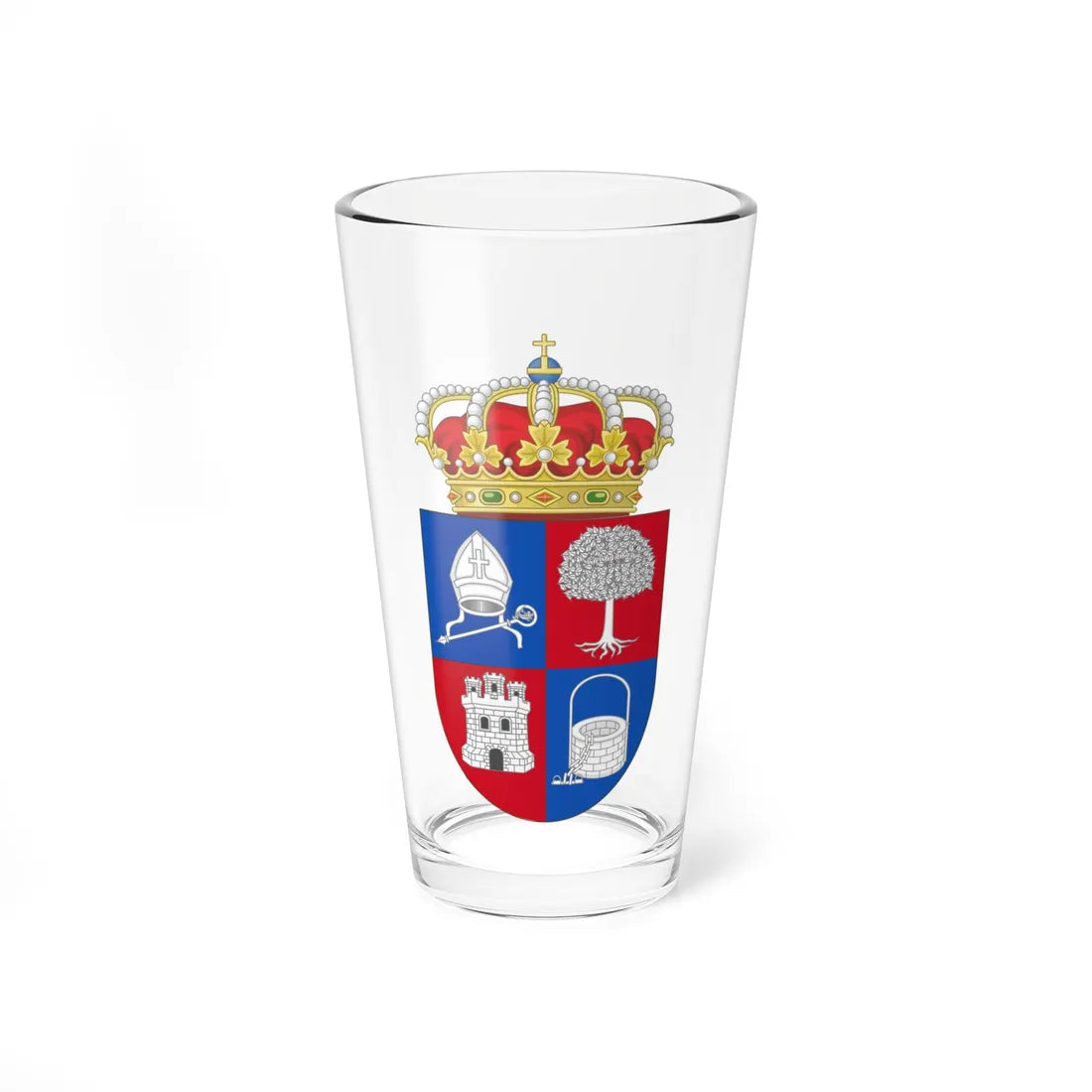 Coat of Arms of Santorcaz (Spain) (Coat of Arms) Pint Glass 16oz 16oz - Go Mug Yourself