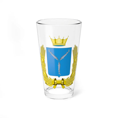 Coat of Arms of Saratov oblast with wreath (Russia) (Coat of Arms) Pint Glass 16oz 16oz - Go Mug Yourself