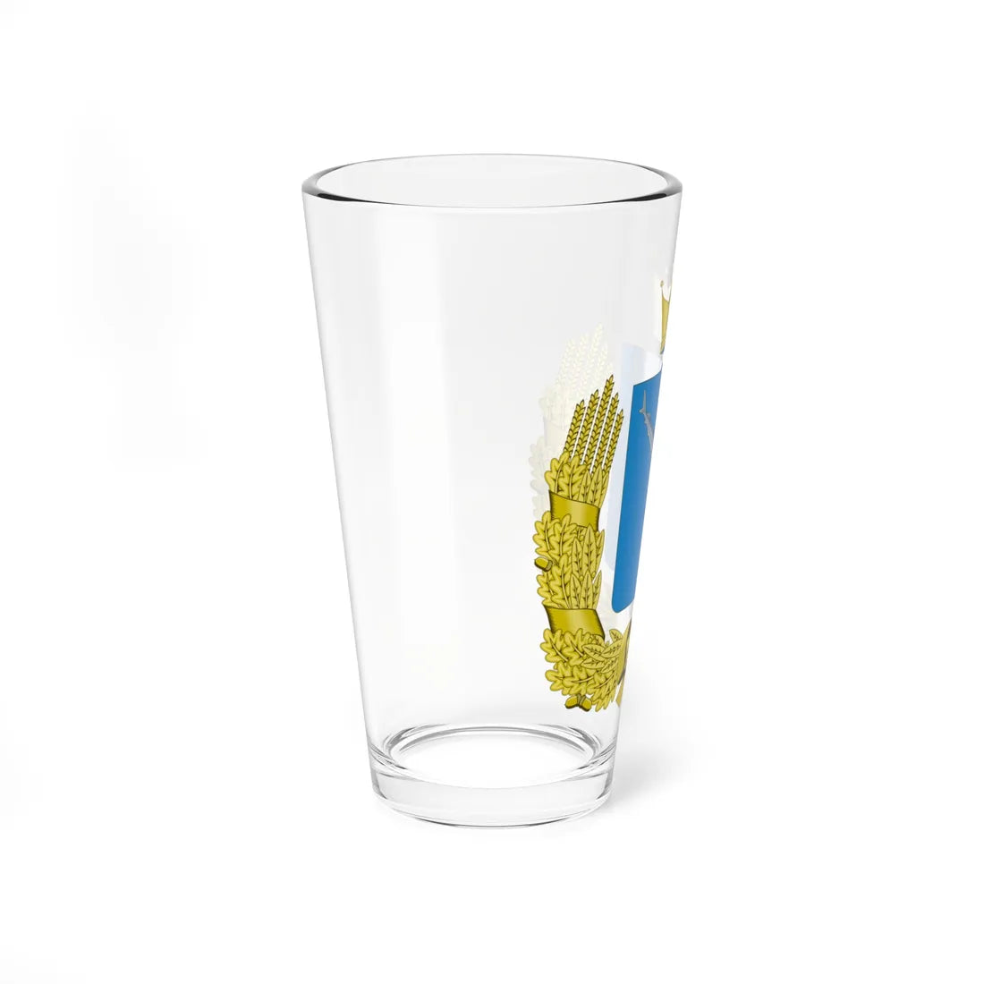 Coat of Arms of Saratov oblast with wreath (Russia) (Coat of Arms) Pint Glass 16oz - Go Mug Yourself