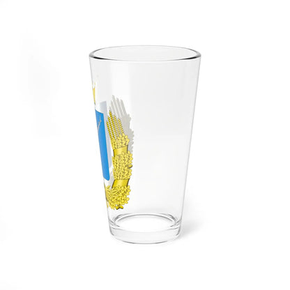 Coat of Arms of Saratov oblast with wreath (Russia) (Coat of Arms) Pint Glass 16oz - Go Mug Yourself
