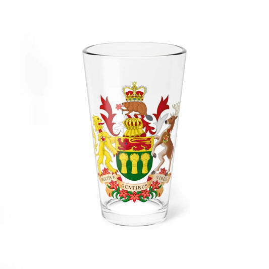 Coat of arms of Saskatchewan (Canada) (Coat of Arms) Pint Glass 16oz 16oz - Go Mug Yourself