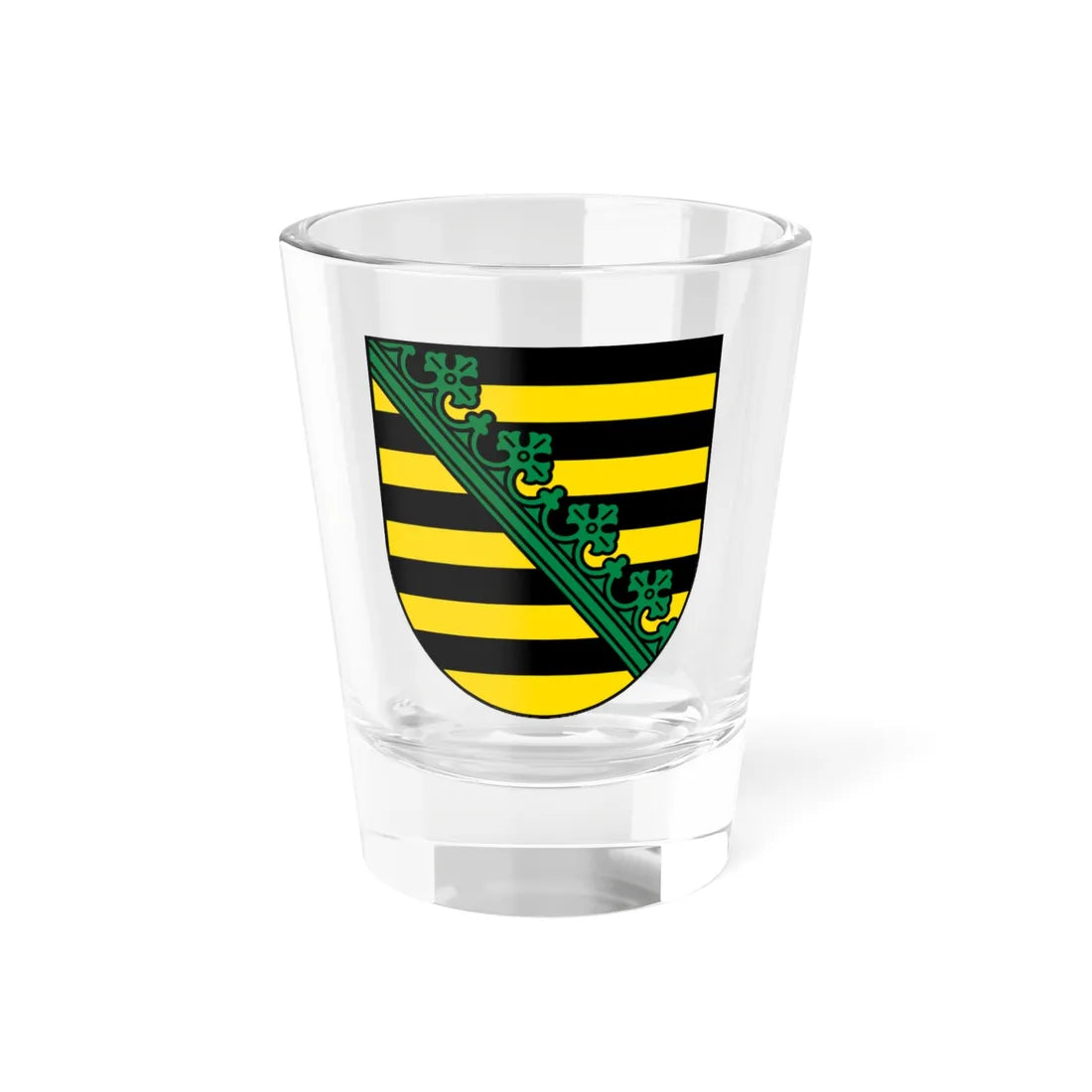 Coat of arms of Saxony (Germany) (Coat of Arms) Shot Glass 1.5oz - Go Mug Yourself