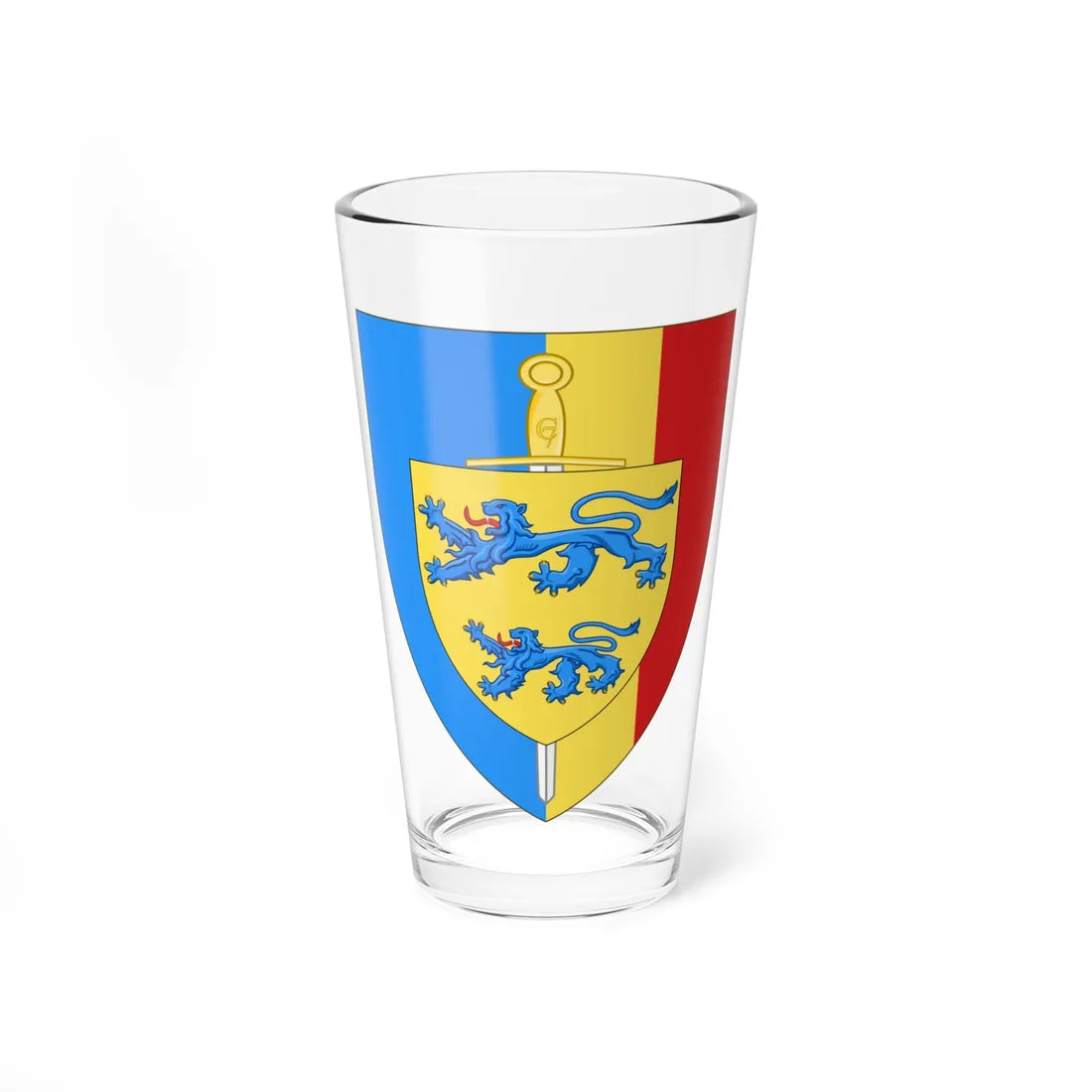 Coat of arms of Schleswig Foot Regiment (Denmark) (Coat of Arms) Pint Glass 16oz 16oz - Go Mug Yourself
