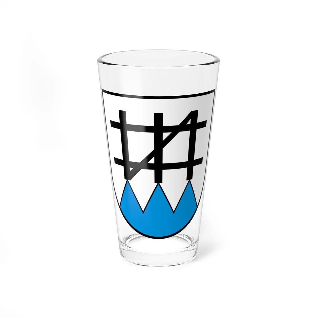 Coat of arms of Schwarzenberg LU (Switzerland) (Coat of Arms) Pint Glass 16oz 16oz - Go Mug Yourself