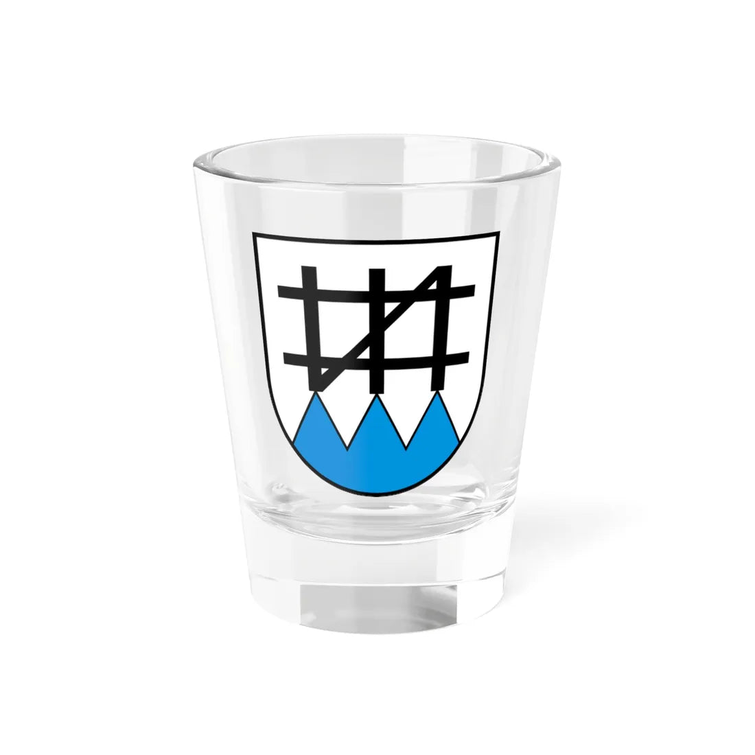 Coat of arms of Schwarzenberg LU (Switzerland) (Coat of Arms) Shot Glass 1.5oz 1.5oz - Go Mug Yourself