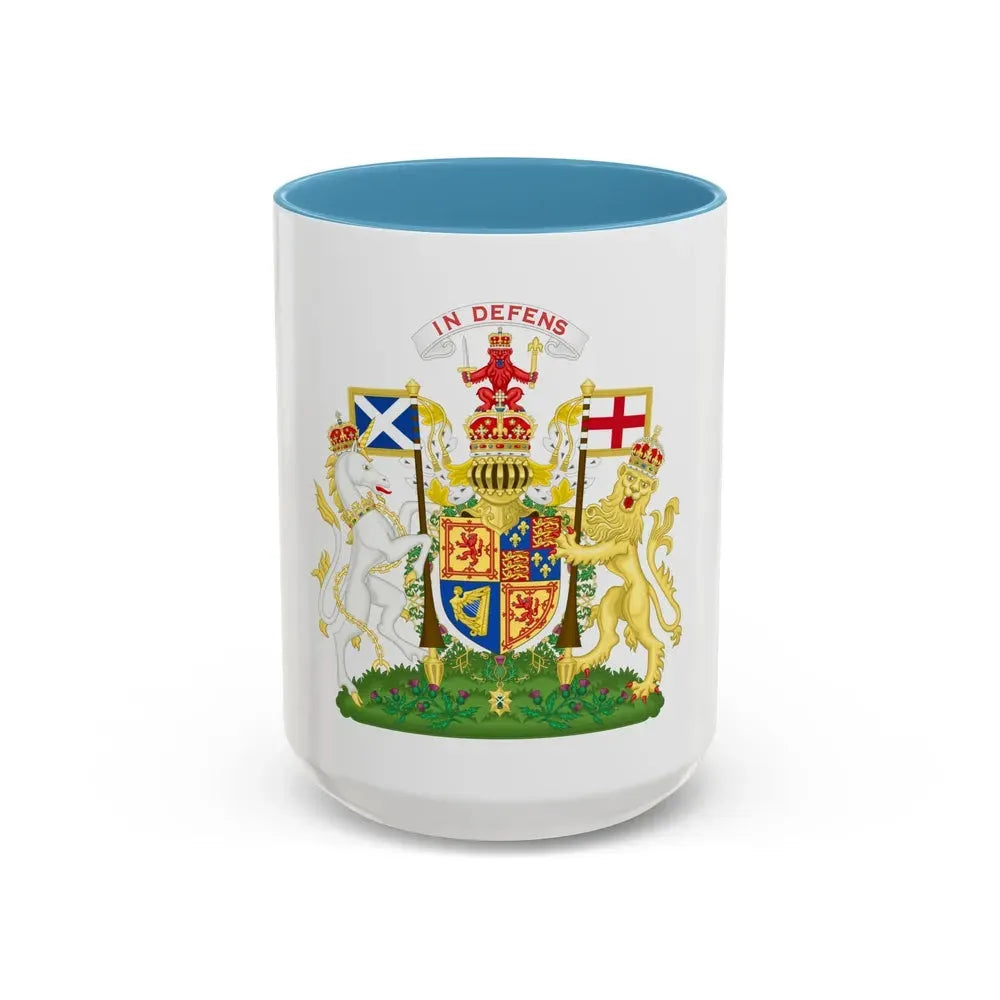 Coat of Arms of Scotland (1603-1649) - Accent Coffee Mug 15oz Light Blue - Go Mug Yourself