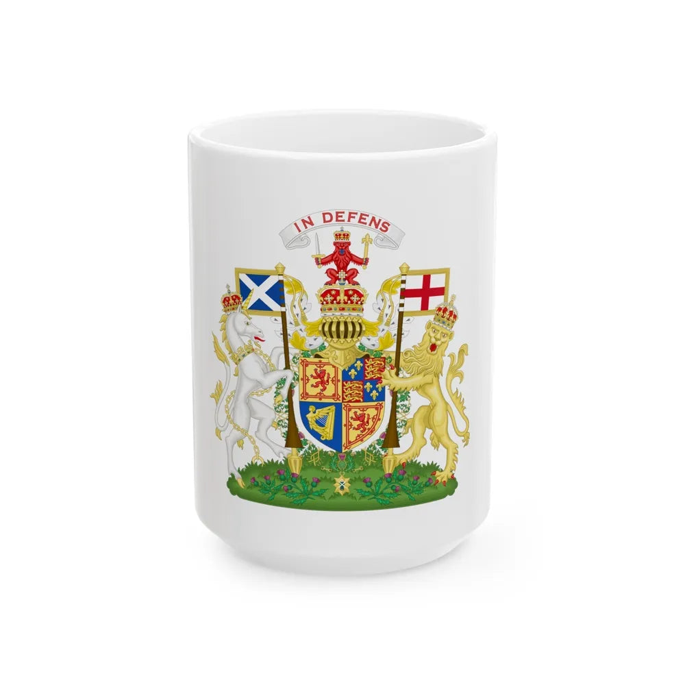 Coat of Arms of Scotland (1603-1649) - White Coffee Mug-15oz-Go Mug Yourself