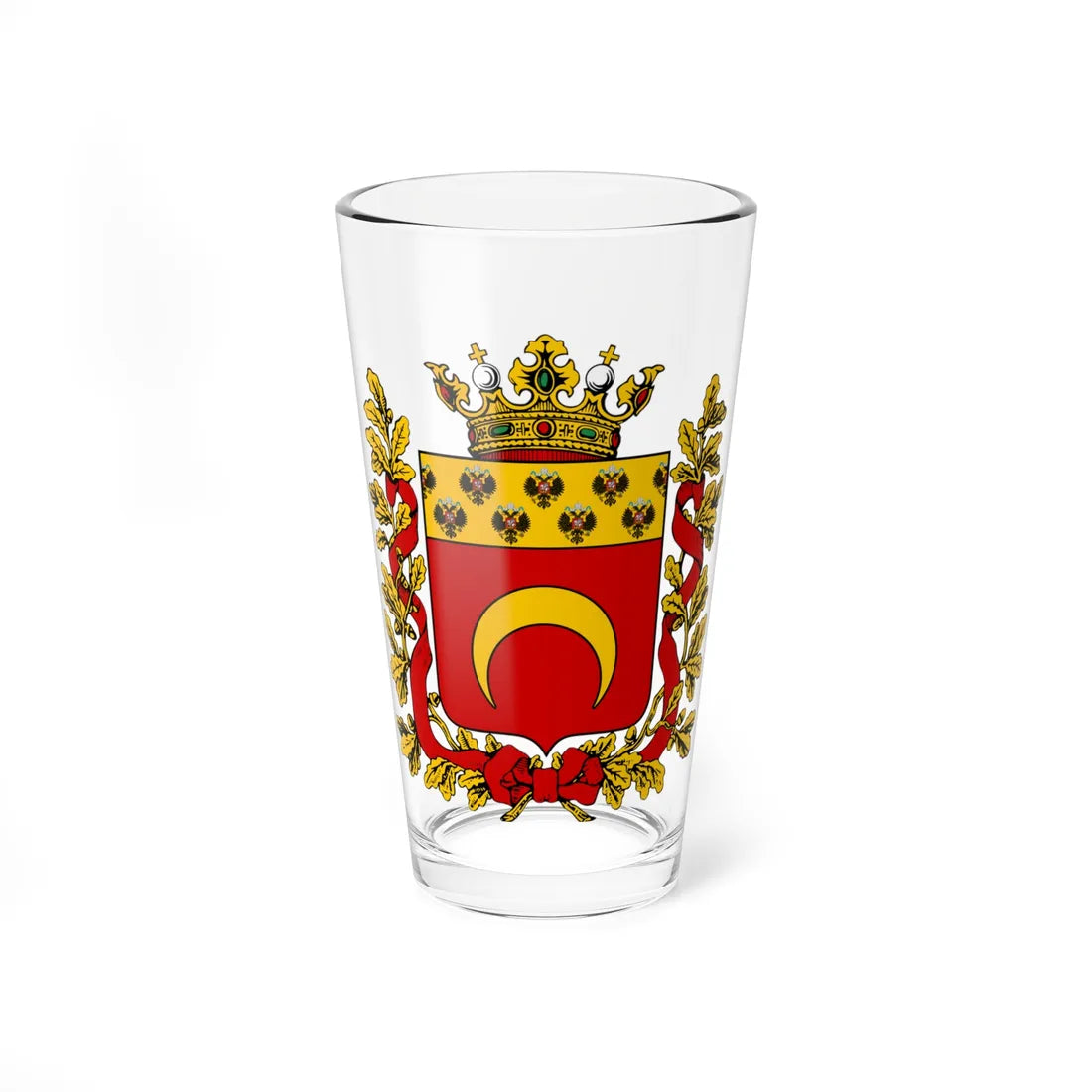 Coat of arms of Semirechensk Oblast (Russia) (Coat of Arms) Pint Glass 16oz 16oz - Go Mug Yourself