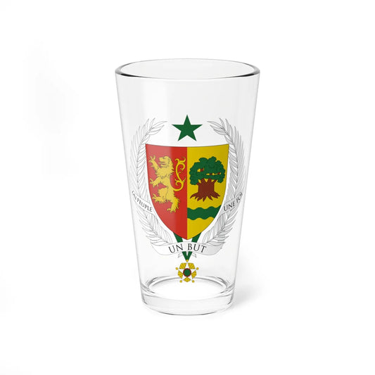 Coat of arms of Senegal (Senegal) (Coat of Arms) Pint Glass 16oz 16oz - Go Mug Yourself