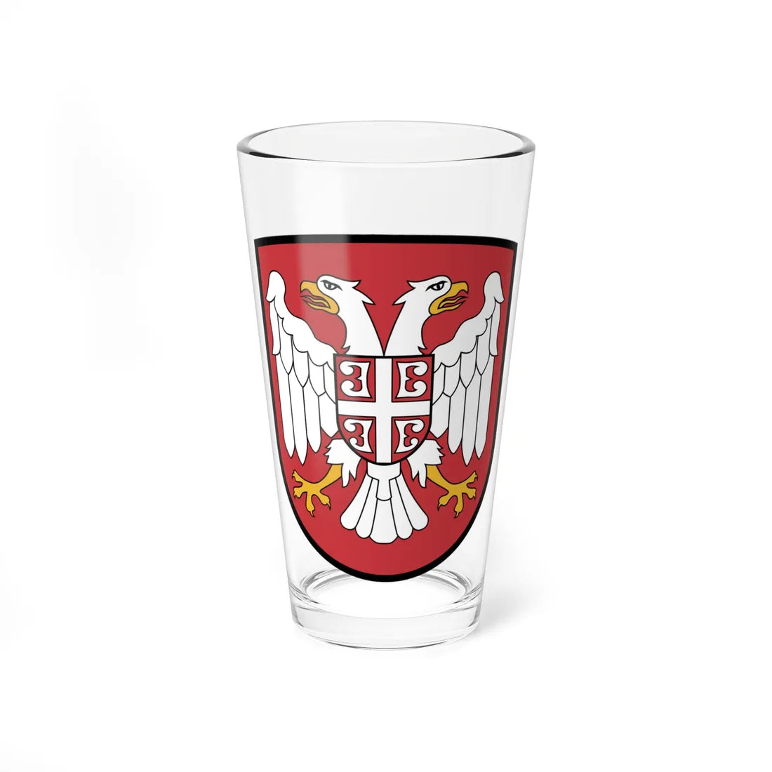 Coat of arms of serbia 1941 1944 vectorised (Serbia) (Coat of Arms) Pint Glass 16oz 16oz - Go Mug Yourself