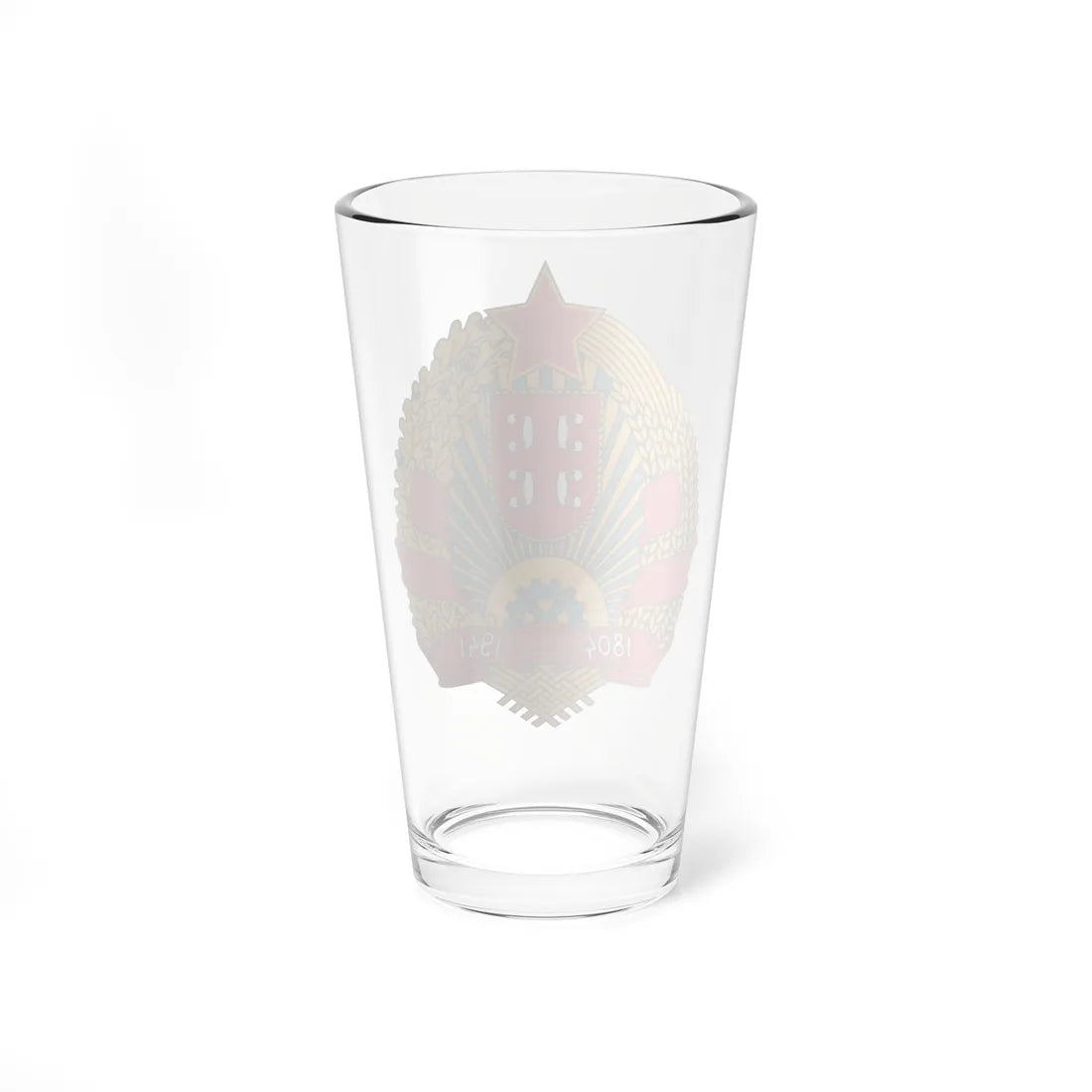 Coat of arms of Serbia 1947-2004 (Yugoslavia) (Coat of Arms) Pint Glass 16oz - Go Mug Yourself