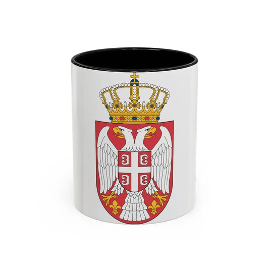 Coat of arms of Serbia 2 - Accent Coffee Mug 11oz Black - Go Mug Yourself