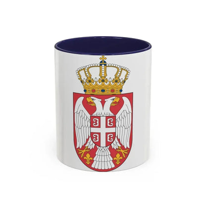 Coat of arms of Serbia 2 - Accent Coffee Mug 11oz Navy - Go Mug Yourself
