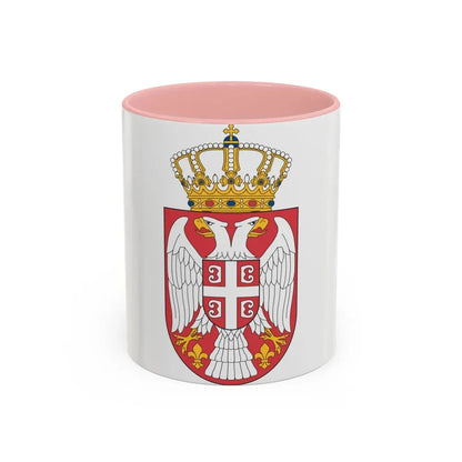 Coat of arms of Serbia 2 - Accent Coffee Mug 11oz Pink - Go Mug Yourself