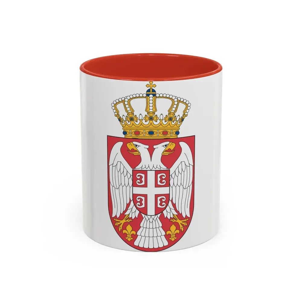 Coat of arms of Serbia 2 - Accent Coffee Mug 11oz Red - Go Mug Yourself