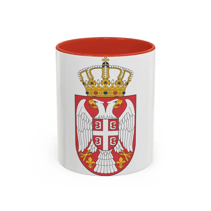 Coat of arms of Serbia 2 - Accent Coffee Mug 11oz Red - Go Mug Yourself
