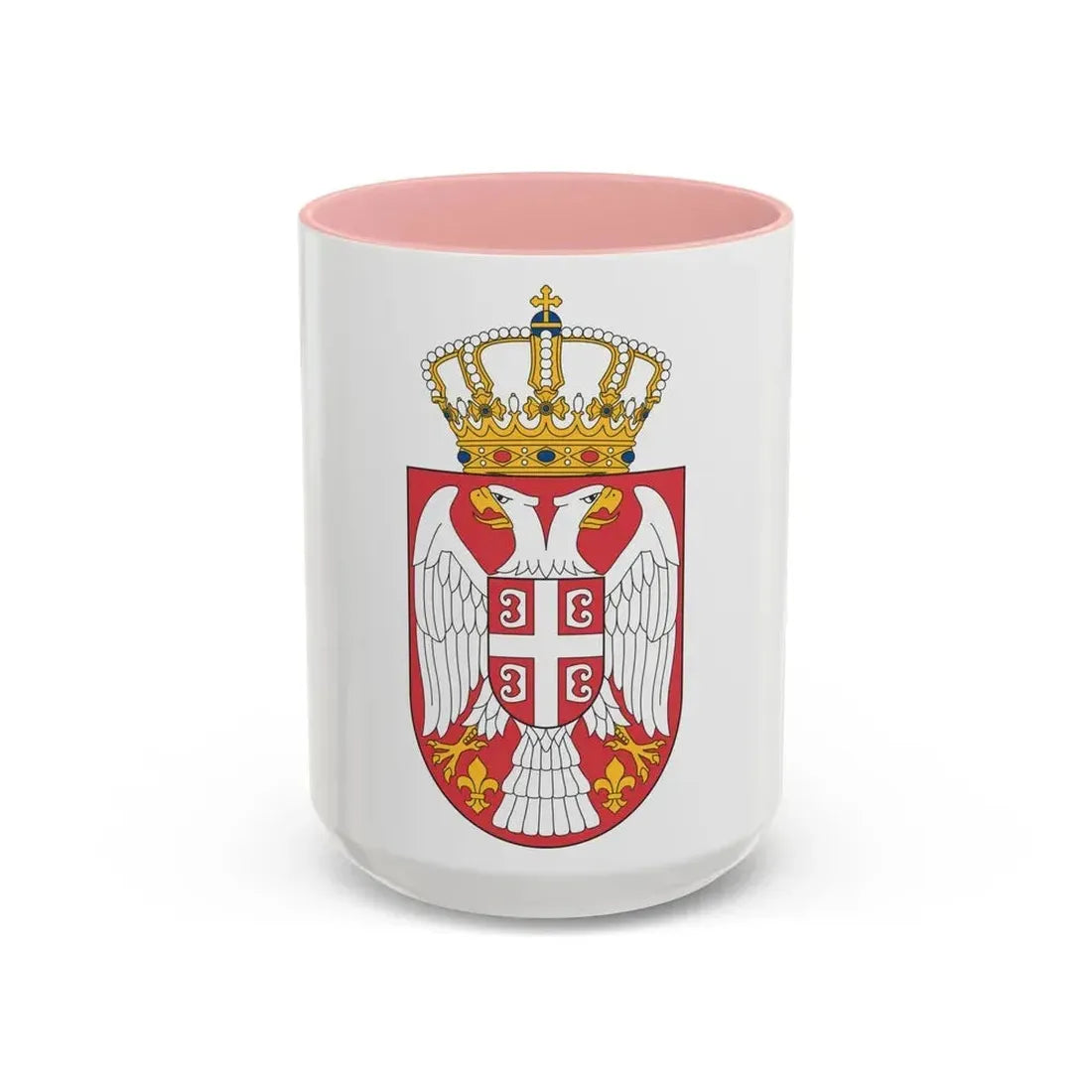 Coat of arms of Serbia 2 - Accent Coffee Mug 15oz Pink - Go Mug Yourself